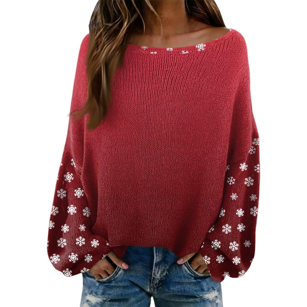 Damski Modny Elegancki Sweter z Długim Rękawem