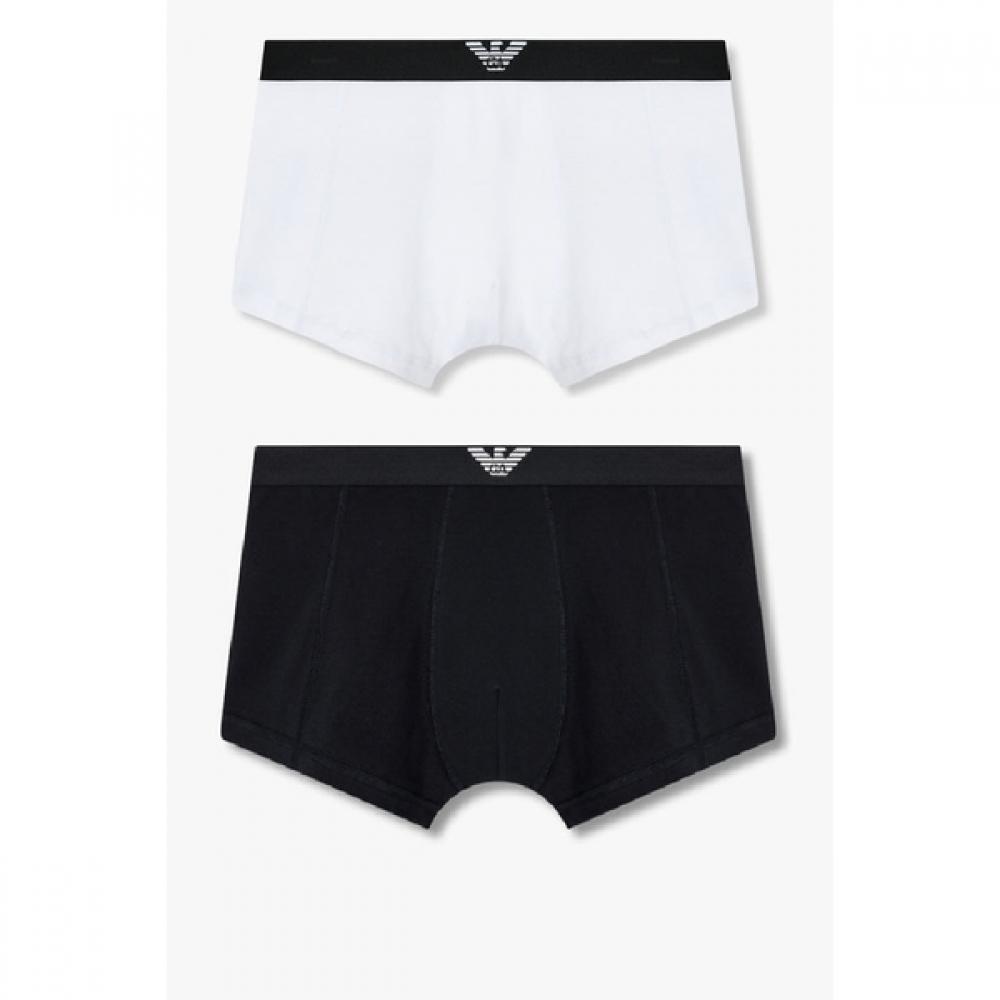 

Emporio Armani Men S Eagle Logo Banded Pique drawerS 2pc Set L(105)