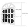 Retro Lock Wooden Blinds Mes Board, Vintage Distressed Prompt Board for Home Coffee Bar Shop Decoration with Window Design