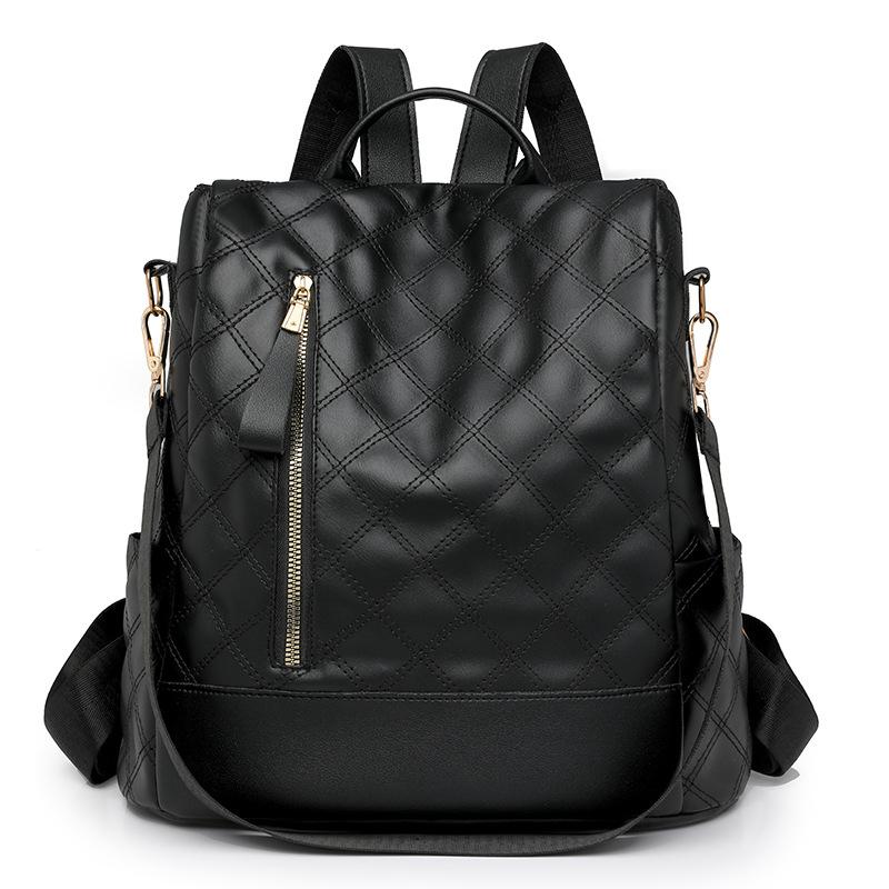 

Многофункциональный противоугонный рюкзак, женский рюкзак большой вместимости, двойная сумка через плечо чёрный