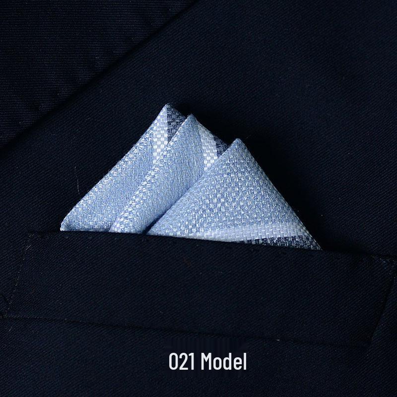 Men's British Pattern Pocket Square - Suit Wedding Banquet Accessory, Polyester Cotton Handkerchief.