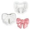 Large Bow Silicone Craft Mould Non-Stick Food Safe Reusable Mold for Chocolate Mousse Cake Gypsum Ornament Candle DIY Homemade Craft