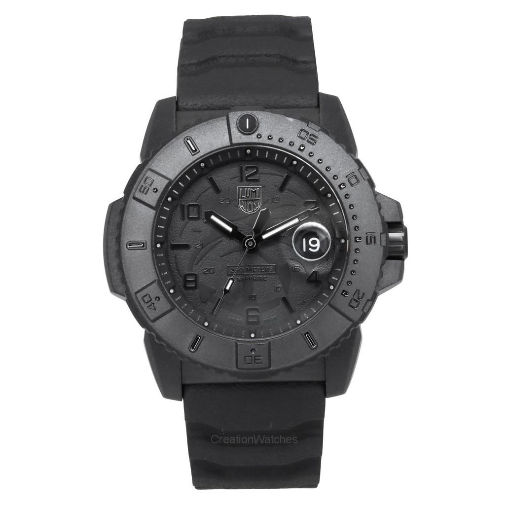 

Luminox Navy Seal Foundation каучуковый ремешок черный циферблат кварцевые дайверские часы XS.3601.BO.NSF 200M мужские чёрный