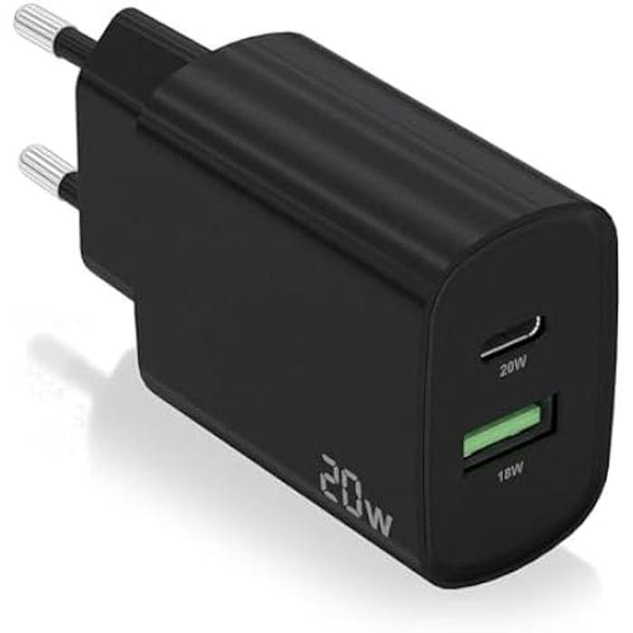 Chargeur Mural - AISENS - A110-0755 - Noir - 20 W - Compatible CA 100-240/ DC 12