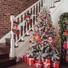 Set of 4 Christmas Decorations Stockings Snowman, Santa, Reindeer Socks Christmas Tree Decoration Items Gifts Hangings Stocking Set