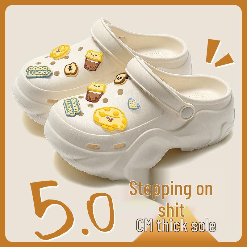 Women's 2025 Summer EVA Platform Clog Slippers - Height-Enhancing, Anti-Slip Beach Sandals