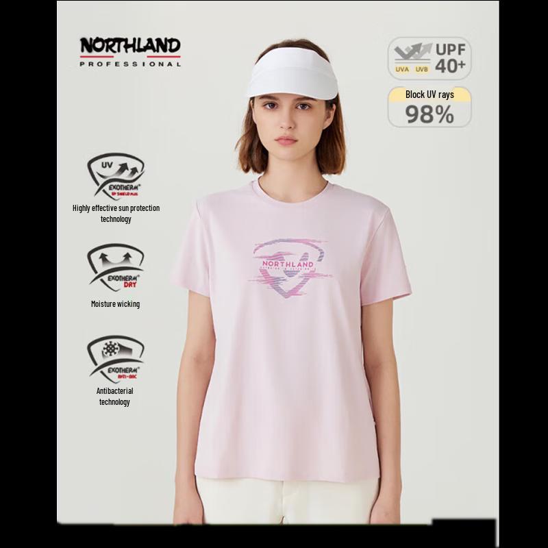 

NORTHLAND Women s UPF40+ Sun Protection Short Sleeve T-shirt 175/96A