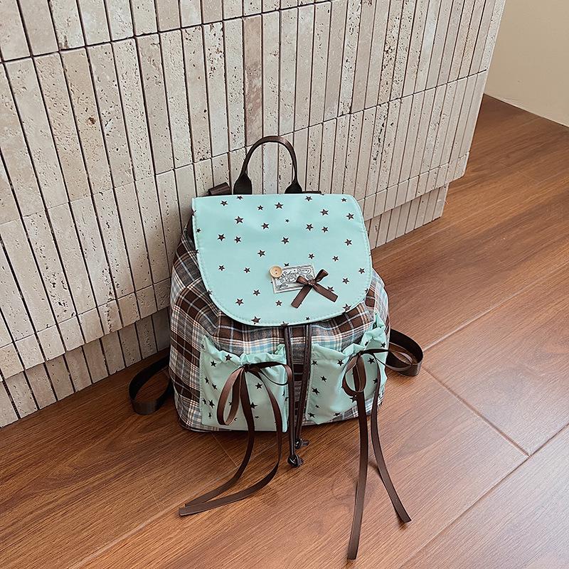 

Женский рюкзак в ретро-стиле из высококачественной корейской ткани Оксфорд на шнурке