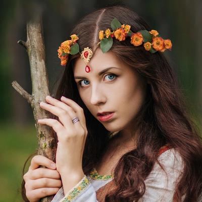 Wedding Elf Headpiece Halloween Costume Forest Floral Headband Vintage Elven Princess Tiara