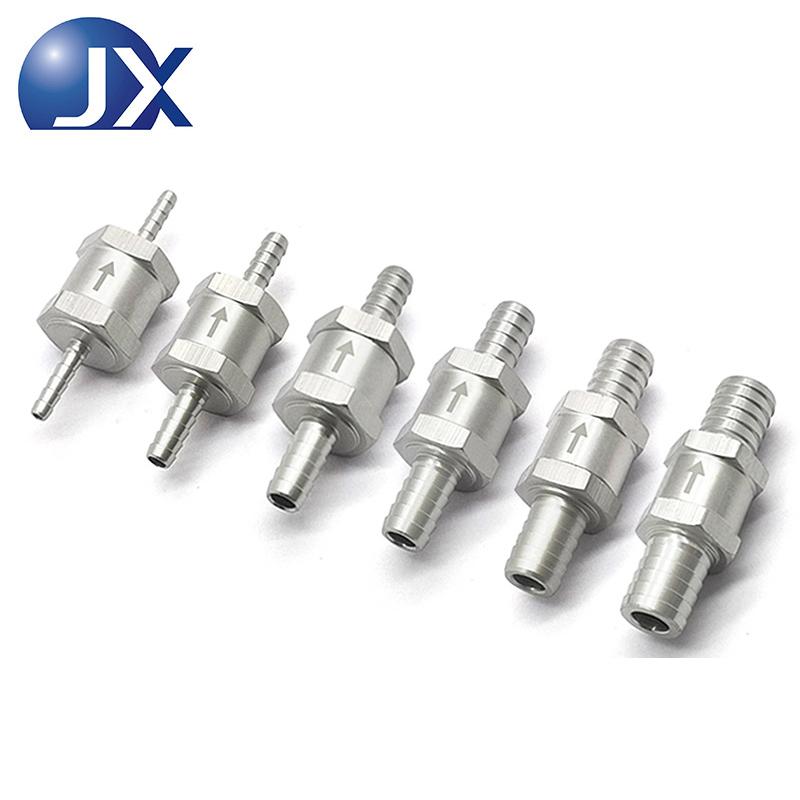 Car Accessories Durable Aluminum Car Fuel One Way Check Valve Barb Fitting Anti Backflow for 4/6/8/10/12/14mm Hose Line Fuel System Fittings7