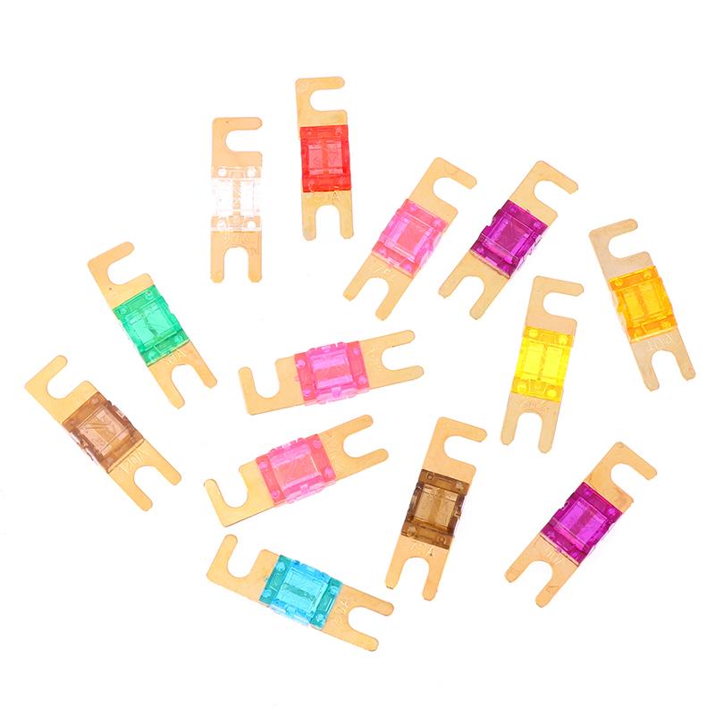 2 Stücke Vergoldete Bolzen Autosicherungen Mini Auto Audio Sicherung 20A 30A 40A 50A 60A 70A 80A 100A 120A 125A 150A 175A 200A 32V Auto Sicherung