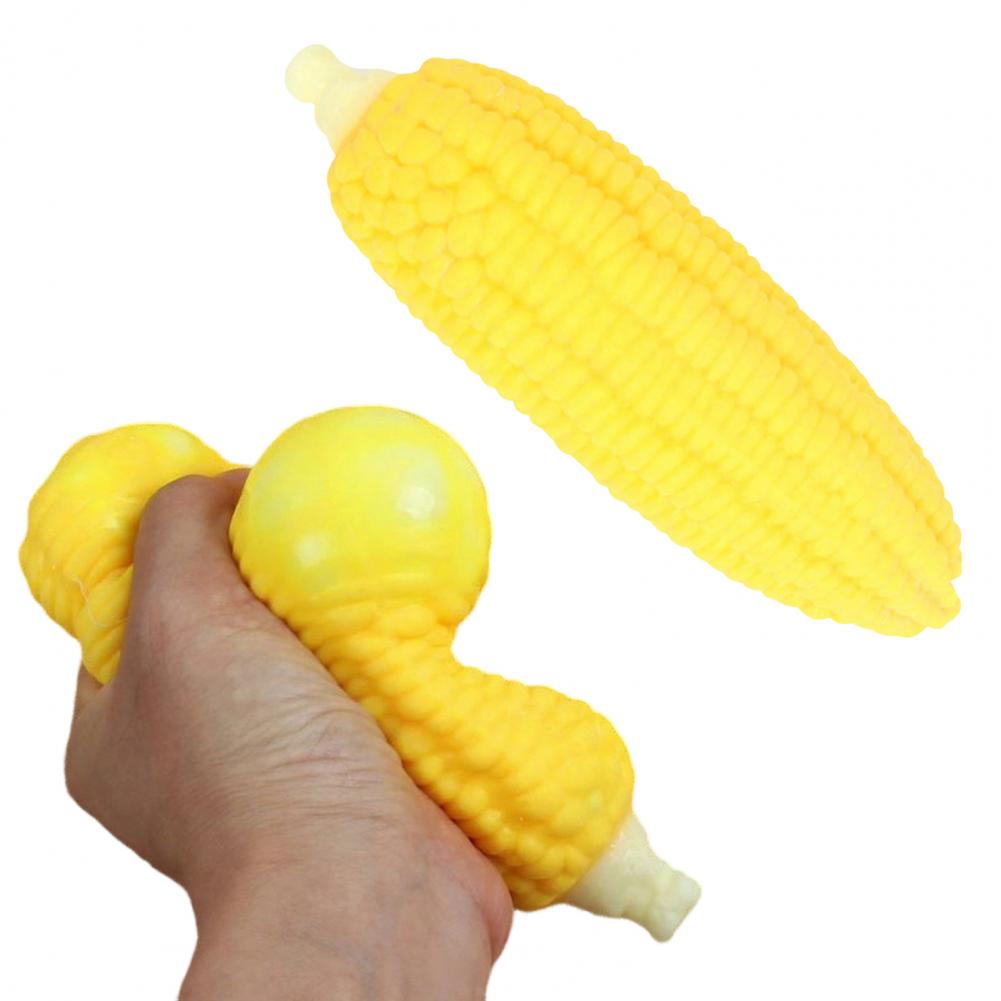 Stress Soft Toy Realistic-Looking Corn Squeeze Toy Realistic Fake Corn Stress Easing Fidget Office Desk Stretchy Tpr Party Favor Toy