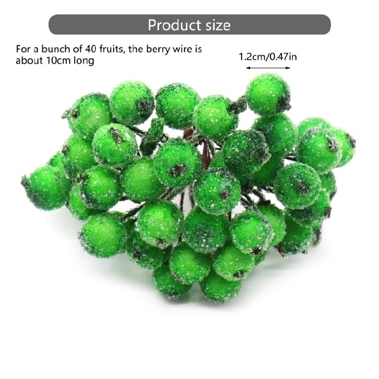 Pack of 40 Artificial Foam Berries Christmas Bright Faux Berries for Enhancing Holiday Decors and Handmade Projects
