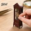 Retro Miniature Storage Shelf Curio Cabinet, 1/12 Scale Mini Wine Wooden Tiny Display Cabinet with Doll Mansion Drawers Drawer, Vintage Furniture for