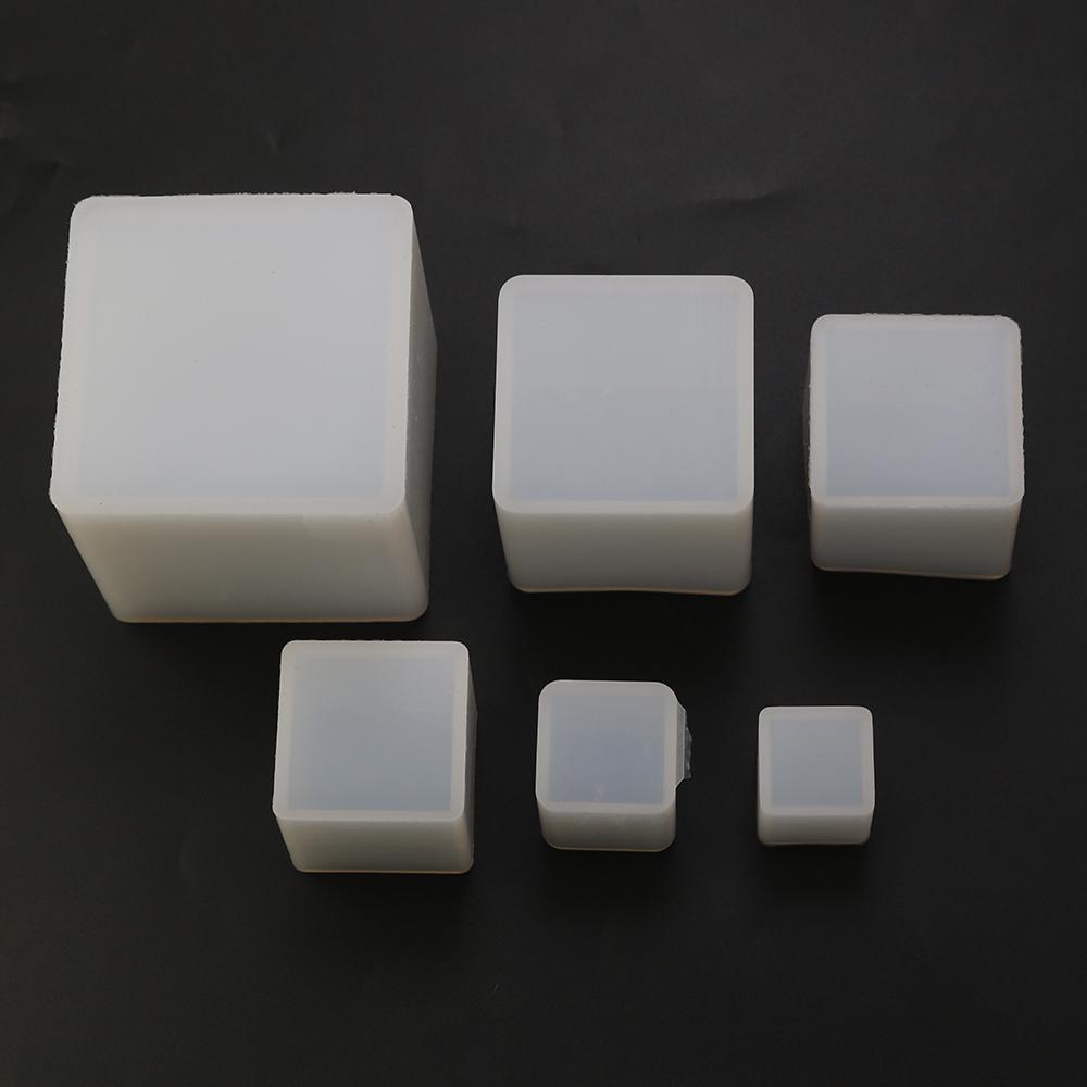 JCD 1pcs DIY Silicone Pendant Mold Jewelry Making Cube UV Epoxy Resin Mold Casting Mould Craft Jewelry Tools New