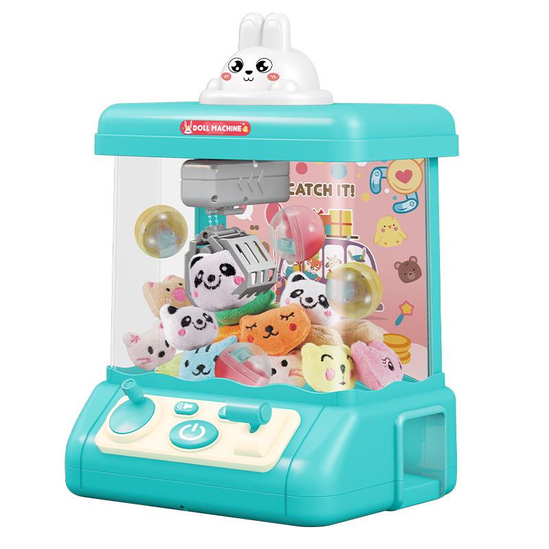 Large Cartoon Rabbit Claw Machine for Kids' Pretend Play - Plush Grab Gashapon Toy.