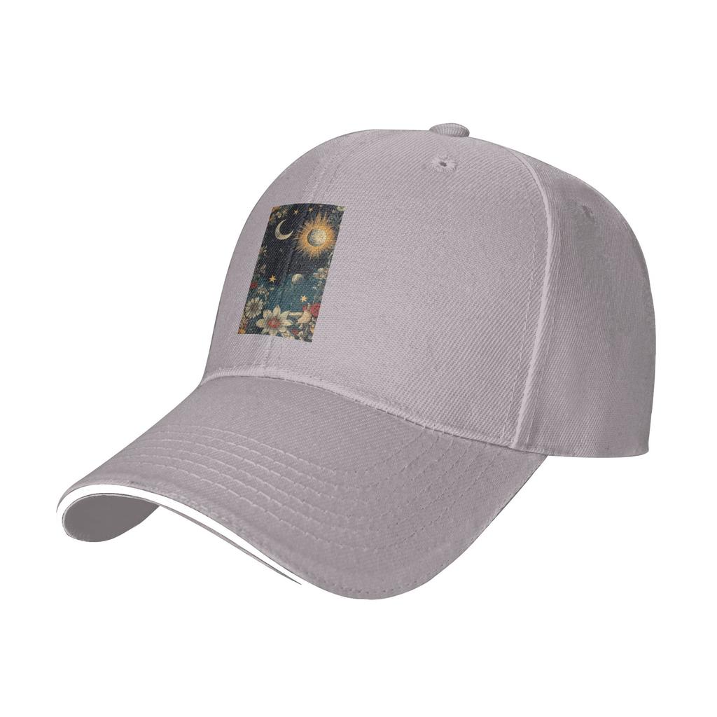 Trendy Sun Moon Boho Cosmos Astrology Cap Casual Baseball Caps Adjustable Hat Hip Hop Summer Unisex Baseball Hats Customizable