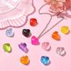 10/20/30 Sztuk Przezroczyste Kolorowe Zawieszki Serduszka Zawieszki w Kształcie Serca Miłości Gumowe Zawieszki Serduszka na Walentynki Zawieszki do Tworzenia Biżuterii Rękodzieło DIY