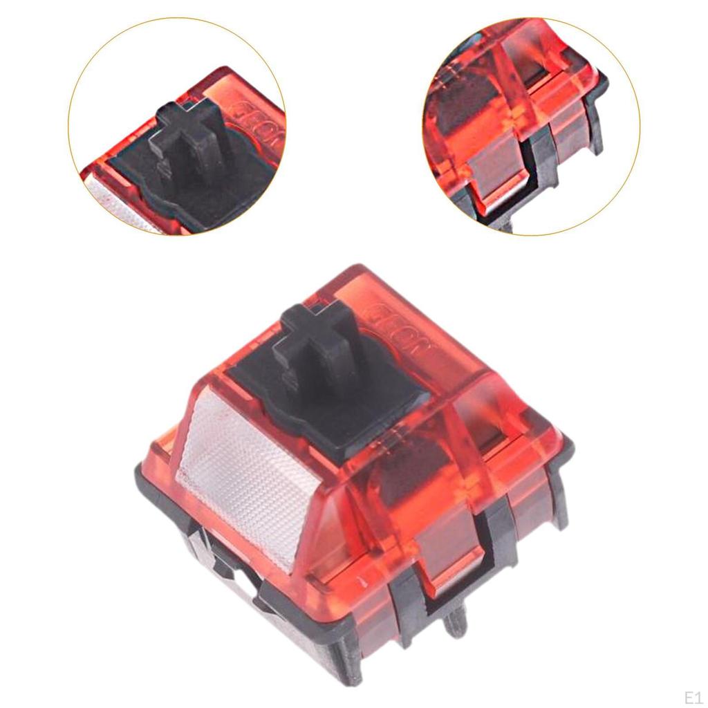 Mechanical Keyboard Switch Red Fittings Professional Easy to Install Build in Light Guide Column