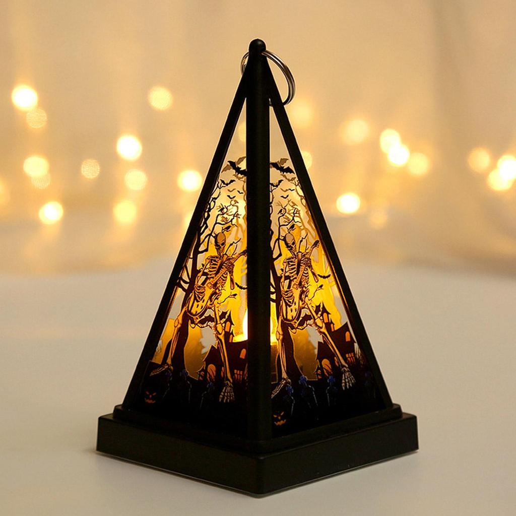 1 pz Halloween LED Light Tote Night Lamp Zucca Strega Teschio Luce Ornamento per Casa Festa Festa Decorazione MYY