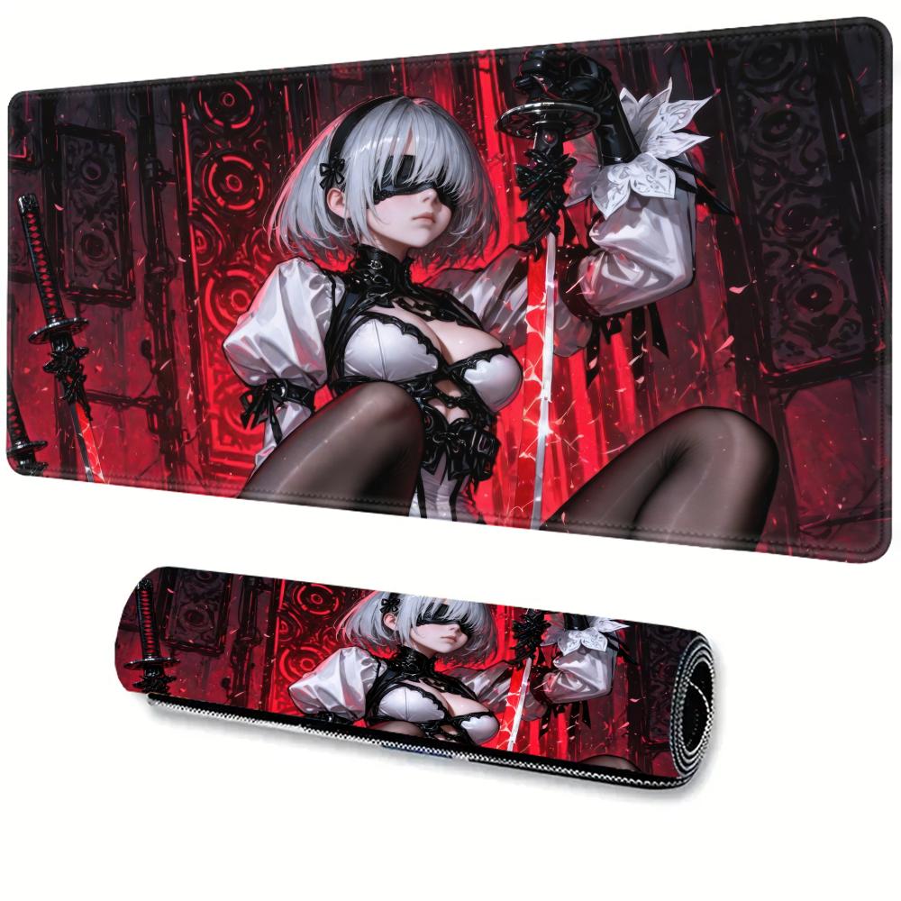 Game Nierautomata 2b Mouse Pad Large Rubber Tablepad Pc Game Mousepad Laptop Deskmat Xxl Nonslip Computer Keyboard Mouse Mat