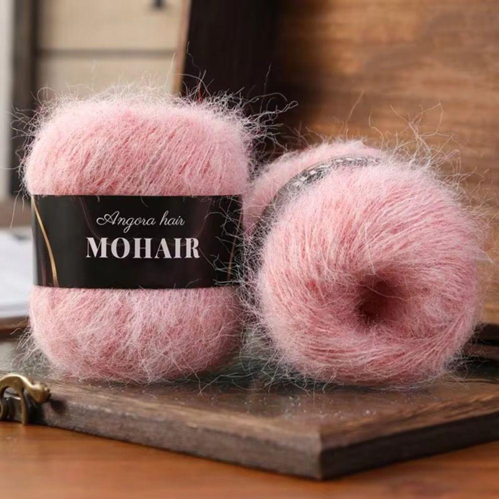 Filato di Cotone Misto Alpaca Mohair a Pelo Lungo Morbido Soffice Filato da Lavoro a Maglia Filato Fatto a Mano Lavorato a Mano all'Uncinetto