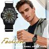 Watch Men Military Nylon Strap Waterproof Luminous Analog Display Calendar Simple Fashion Sports Watch 12/24 Hour Format Quartz Men Fashion Accessory
