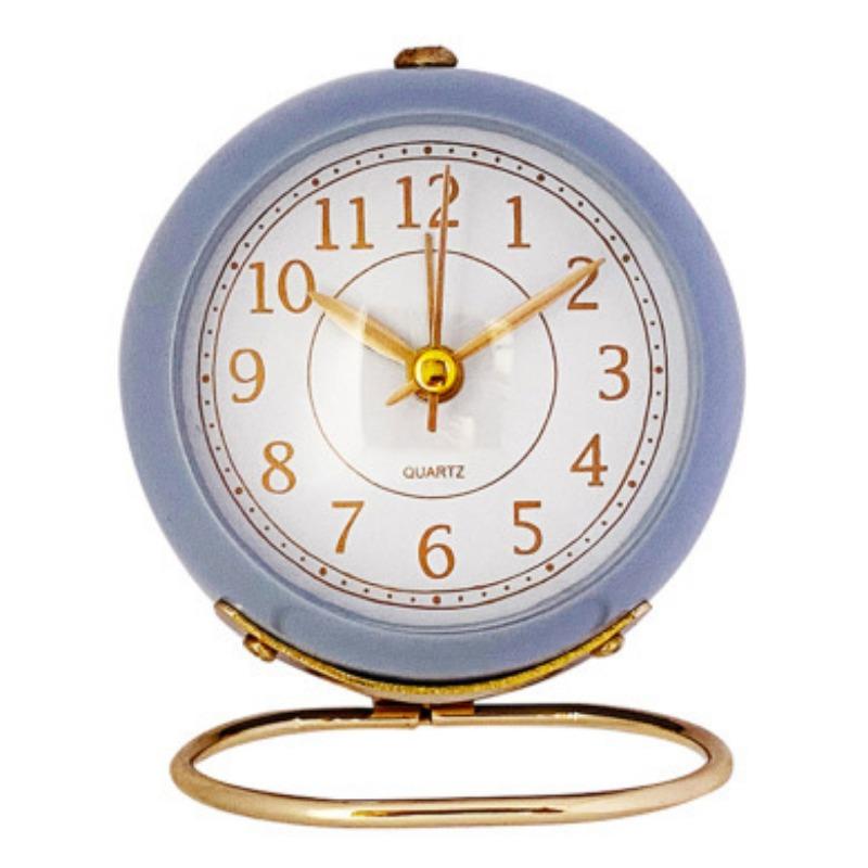 Light Luxury Metal Creative Simple Alarm Clock Decorative Ornaments Living Room Bedroom Student Children Electronic Alarm Clock