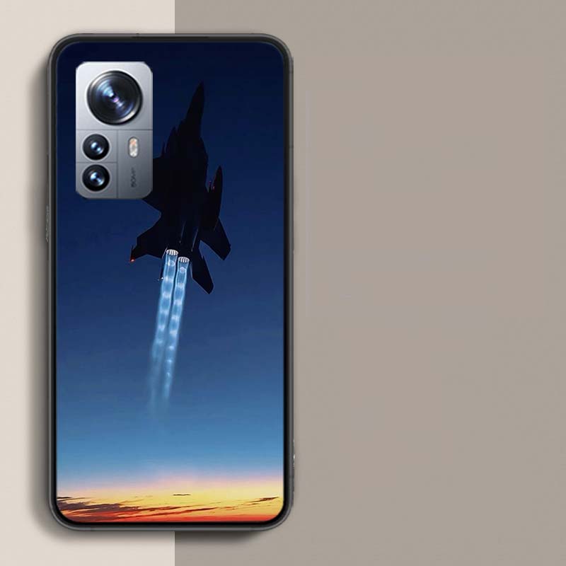 Black Sky Jet Fighter Phone Case For Xiaomi Mi 13 12T Poco F7 Pro 14 Ultra 15 Pro 12X 12 9 8 Lite 5G 11T 11i 10 10T Pro Capa