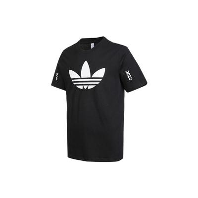 Originals Trefoil C Tee Large Logo Casual Short Sleeve T-Shirt Men Tops Black HC7166