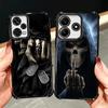 Grim Reaper Skeleton Funny Style Plating Phone Case For Xiaomi Redmi Note 14 15 Pro Plus 13 12 11 11S 11T 10 9S 9 5G Anti-Fall A