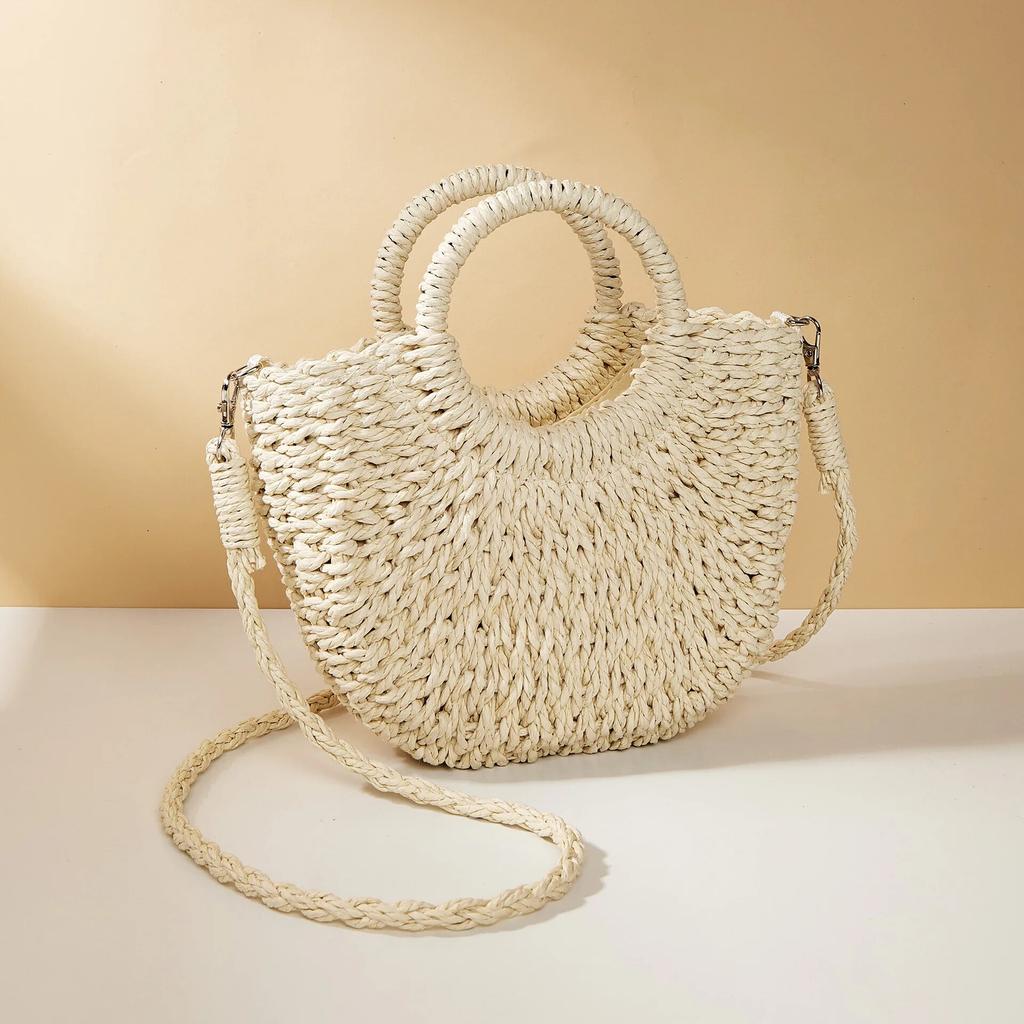 Beach Handbag Large Capacity Women Summer Hollow Out Crossbody Shoulder Bag