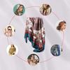 Silk Imitation Head Scarf 90x90cm Silk Scarves Trendy Hair Scarf Headband  for Women