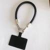 Phone Lanyard Short Wrist Band Thicken Braided Strap Coarse Nylon Lanyard Strap Wrist Chain Pendant Anti-Lost Rope Metal Button