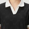 MLB New York Yankees Trendy Color Block Casual Polo Dress Women dress 3FOPM0263-50BKS