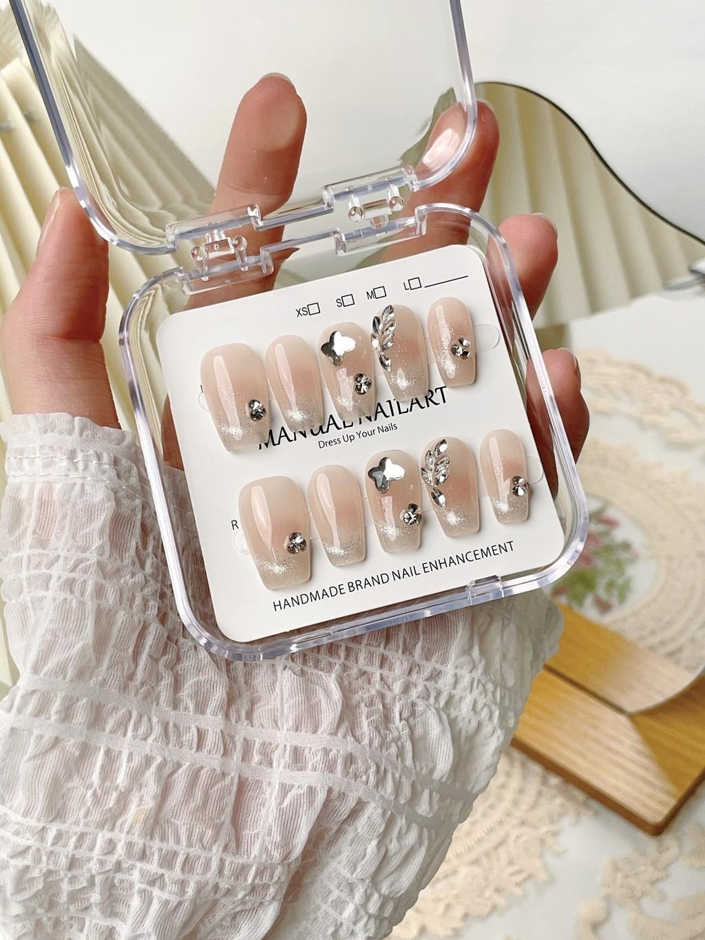 

Handmade Nail Wear Fashion Casual Simple Exquisite Classic Nail Patch Style Short,XS