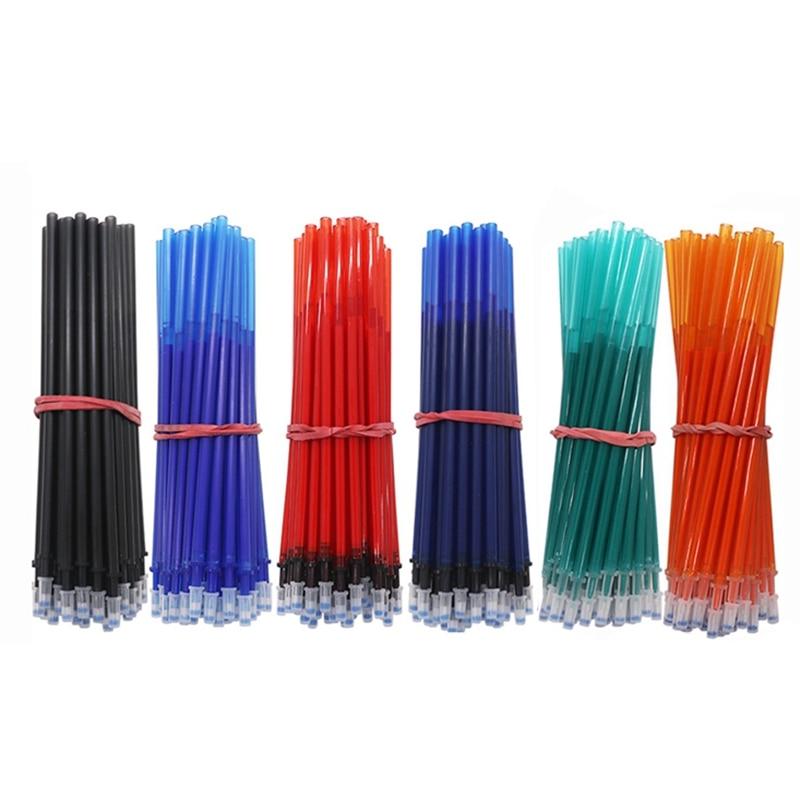 20Pcs/lot 0.5mm Erasable Pen Refill Rod Set Washable Handle Blue/Black/Red/Orange Ink Magic Gel Pen for School Office Supplies Tools