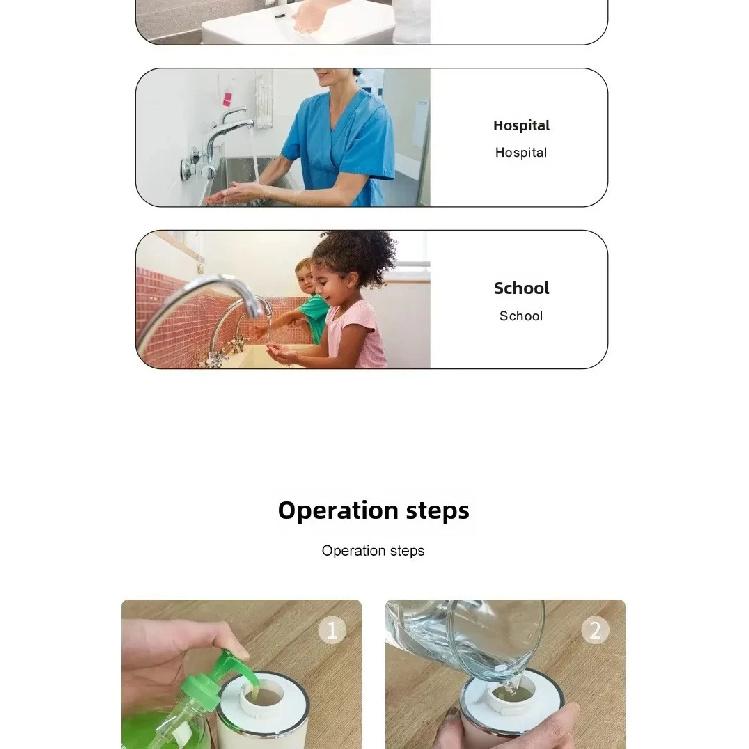 Intelligent Sensor Multi-Speed Contact-Free Wall-Mounted Vertical Hand Sanitizer Bubble Machine Rechargeable Soap Dispenser