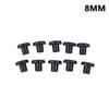 10Pcs Black Silicone Rubber Snap-on Hole Plug  3 3.5 5  8 to 12mm Blanking End Caps Seal Stopper