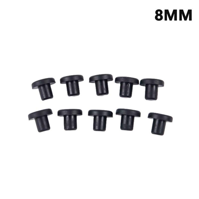 10Pcs Black Silicone Rubber Snap-on Hole Plug  3 3.5 5  8 to 12mm Blanking End Caps Seal Stopper