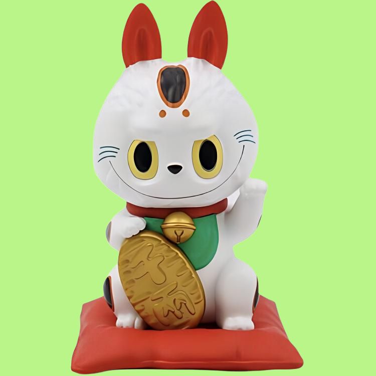 New POP MART LABUBU Lucky Cat Trendy Figures 9cm 611370
