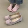 New Women's Flat Elegant Velvet Ballerina Shoes Woman Luxury Velour Ballet Flats Ladies Retro Round Toe Bowknot Shallow Loafers