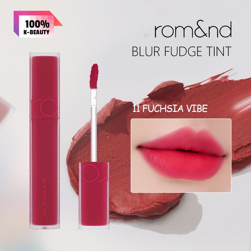 Rom&nd BLUR FUDGE TINT 01-04/06/11/13/16, Velvet Fudge Texture, Misty Blur Finish, Rich Color Rendering, Korean Cosmetics, Korean Makeup