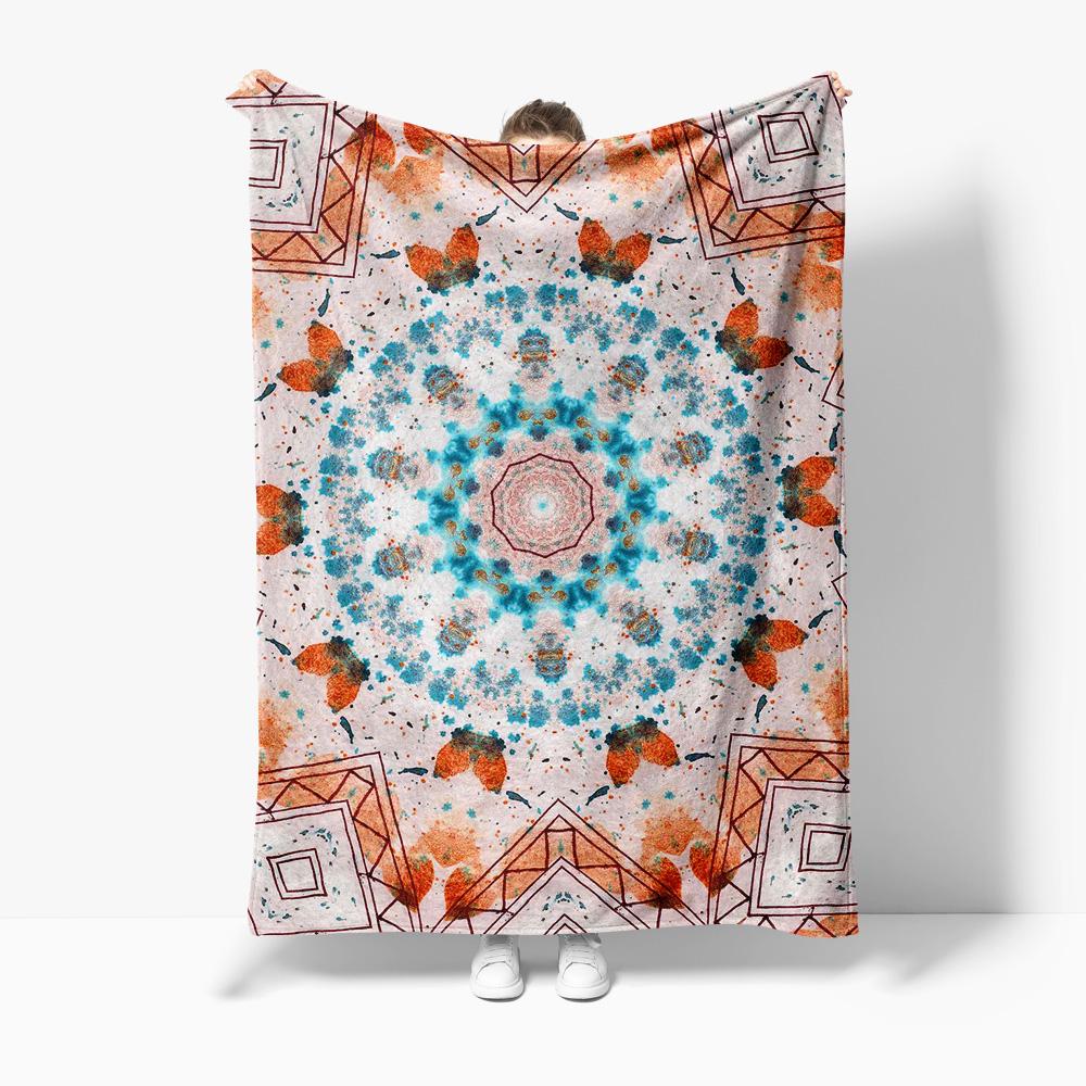 Watercolor Floral Print Blanket Throw Soft Cozy Bedding Sofa Decorative Throw Blanket Gift 75x100cm