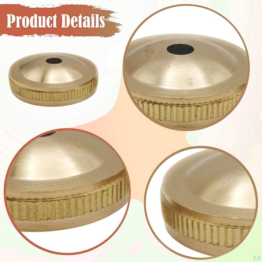 3 Pieces Tuba Valve Brass Instrument Piston Button Cap Covers Trombone Metal Parts Replacement