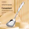 ZISIZ 304 Stainless Steel Square Head Long Handle Multi-Purpose Spoons (6-Pack, Small)