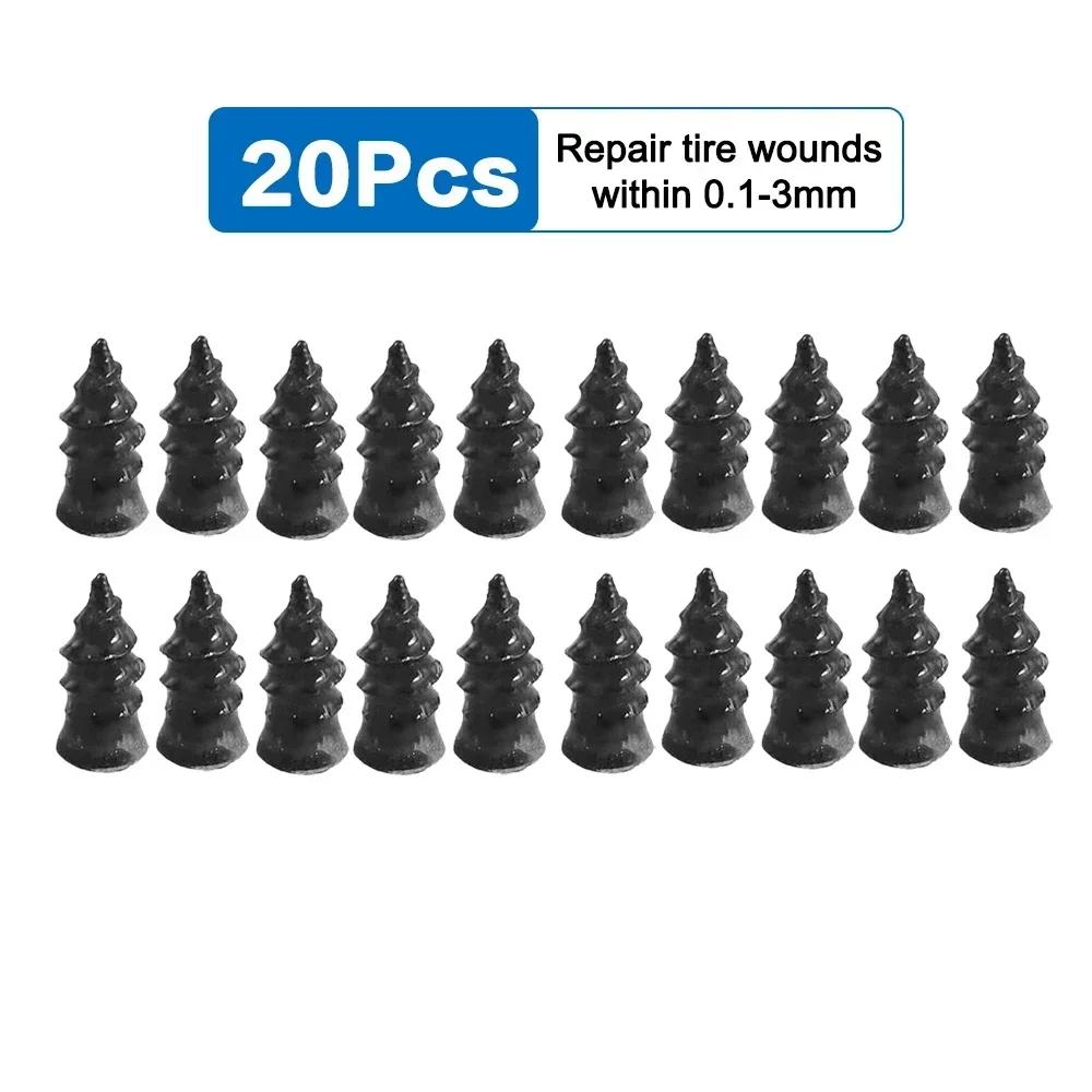 100pcs Car Motorcycle Vacuum Tyre Repair Nails Truck Scooter Bike Tire Puncture Repair Tubeless Tools Rubber Metal Accessories