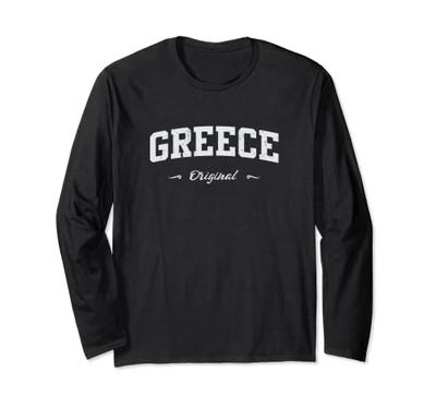 Hellas Greek Sports Souvenir Fan Item Design Long Sleeve T-Shirt