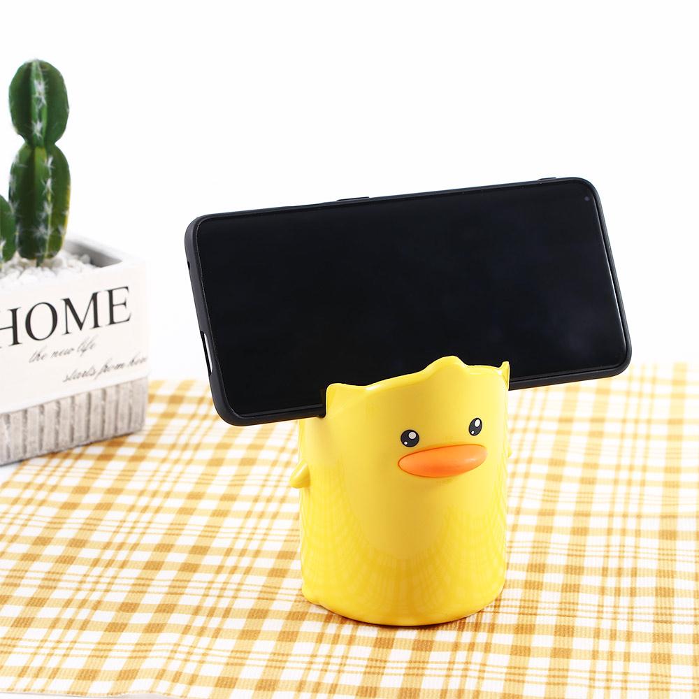 School Accessories Student Stationery Pencil Case Desktop Storage Box Yellow Duck Pen Holder