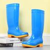 Women's Rain Shoes Medium Tube High Tube Water Shoes Beef Tendon Sole Yellow Base Color Bottom Rain Boots Water Boots Overshoes Labor Insurance Shoes